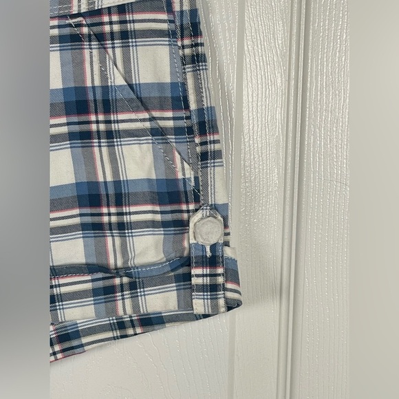 SOLD Hollister Y2K Preppy Bundle Of 2 Green Blue White Plaid Micro Mini...Shorts - Picture 4 of 16